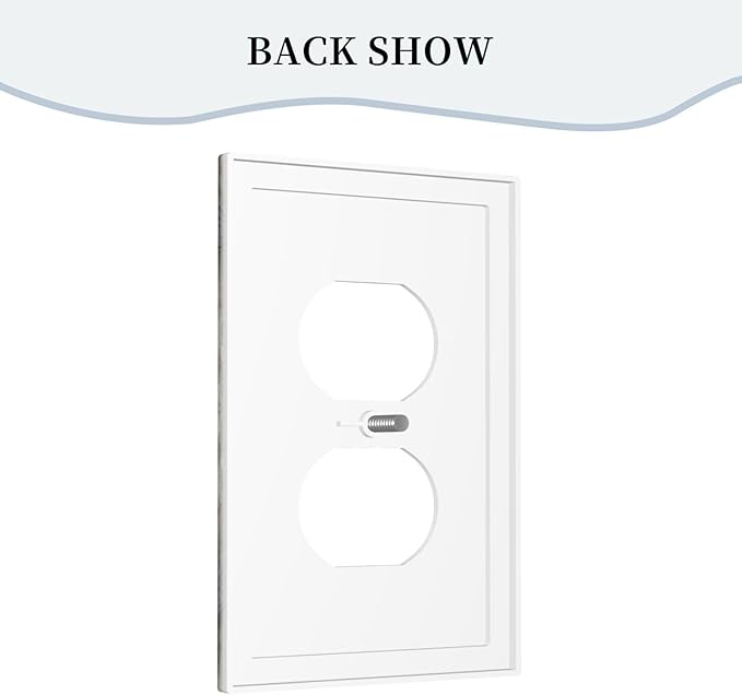 Decorative Outlet Covers Vintage Wood Barn Door Texture Printed Country Farmhouse 1 Gang Wall Plate Receptacle Duplex Light Switch Cover Plate Single Dual Plug Covers Electrical Switchplate