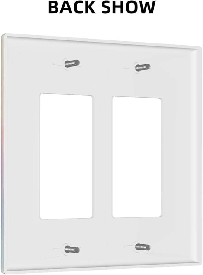 Skeleton Flower Double Rocker Wall Plate Decorative 2 Gang Light Switch Covers Electrical Switchplate Home Decorate Faceplat for Bathroom Bedroom Kitchen Room 4.5 x 4.5 Inch