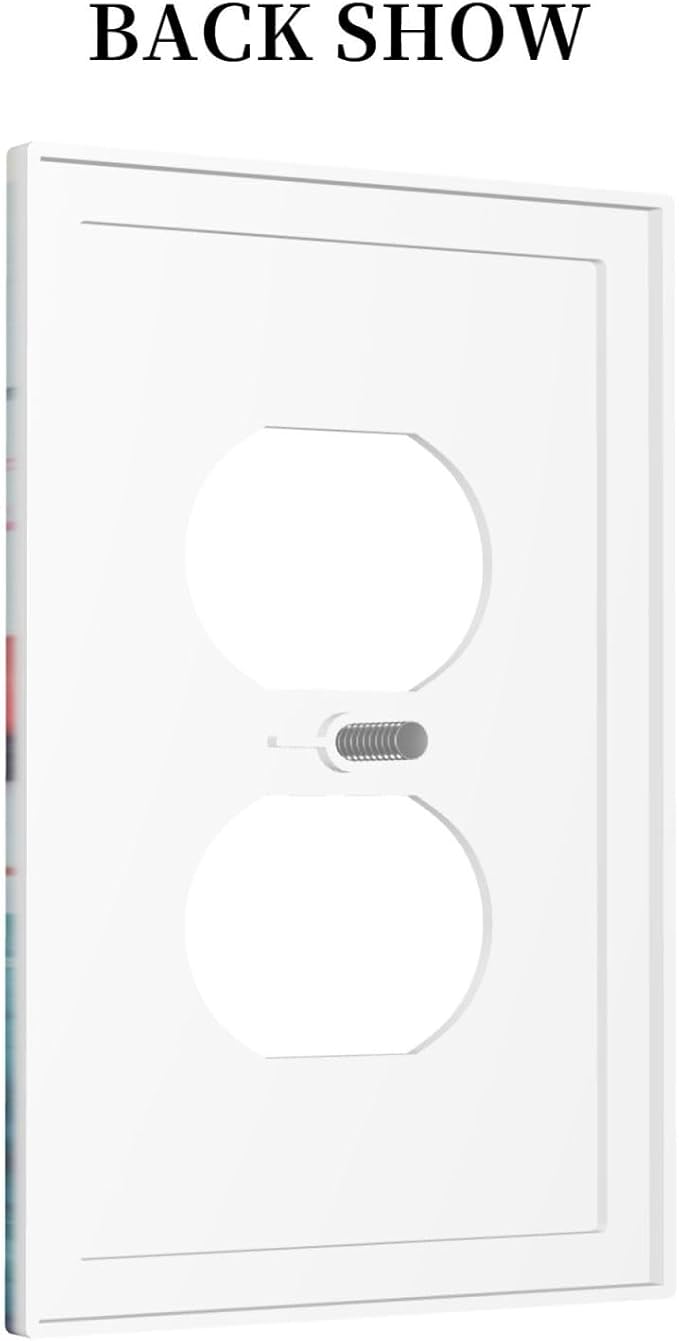 Light Switch Cover Plate Abstract Floral watercolor flowers 1 Gang Duplex Outlet Covers Wildflower Decorative Wall Plates Electrical Switchplate Receptacle Cover for Bathroom Home Decor