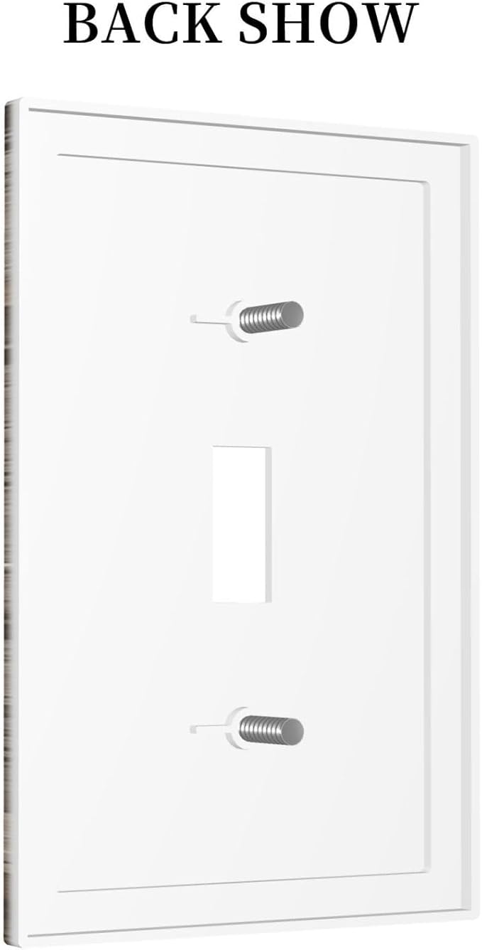 Rustic Daisy Flower Butterfly Inspirational Cottage Decorative Light Switch Cover 1 Gang Single Toggle Device Electrical Faceplate Switchplates Decorator Outlet Wall Plate for Farmhouse Bedroom Decor