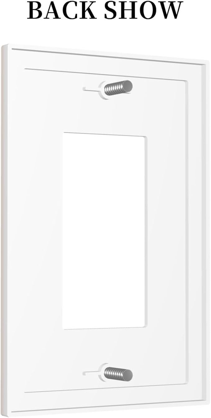 Beige Decorative 1 Gang Rocker/Decorator Outlet Light Switch Wall Plate Cover Faceplate Face Switch GFCI Outlet Cover Plate