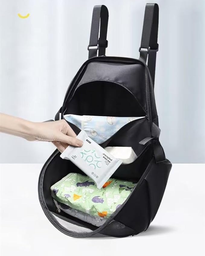 MINILUJIA Universal Storage Bag Stroller Accessories Large Capacity Diaper Bag Wearable Backpack Stroller Organizer Travel Stroller Backpack Attachment Versatile Bag