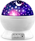 MOKOQI Star Projector Night Lights for Kids, Birthday Gifts for 3 4 5 Year Old Girls and Boys, Projection Lamp for Kids Bedroom Ceiling, Stars and Moon for Child Asleep Peacefully (White)