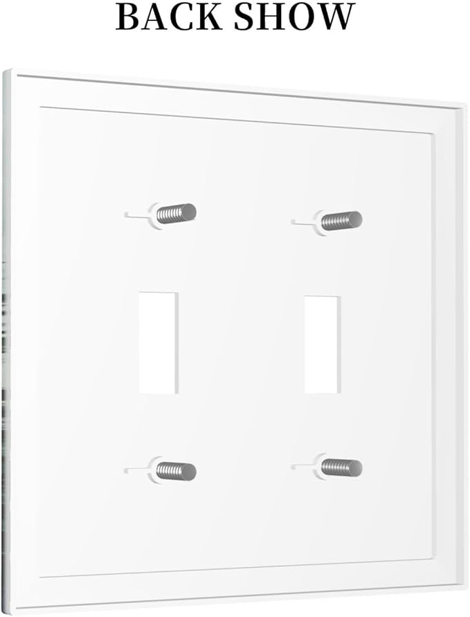 Forest Pinetrees Misty Landscape Nature Decorative Switch Plates 2 Gang Double Toggle Wall Plate Electrical Faceplate Outlet Light Switch Cover for Bedroom Farmhouse Decor