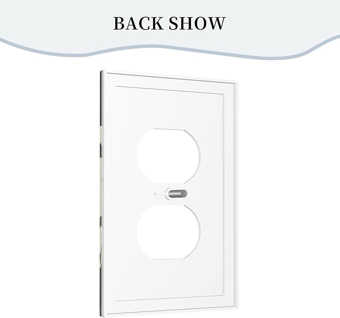 Decorative Outlet Covers Funny Black Cat Green Leaf 1 Gang Duplex Light Switch Cover Plate Unique Wall Plates for Electrical Outlets Switch Plate Covers for Bedroom Home Decor