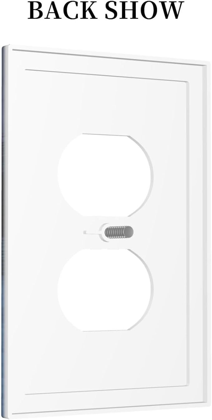 Snow Mountain Aurora Waterfalls Rivers Forest Outlet Covers 1 Gang Duplex Light Switch Cover Decorative Switch Plates Electrical Receptacle Faceplate Wall Plate for Bedroom Living Room Decor