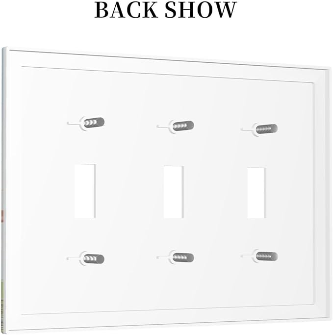 Decorative Switch Plates Colorful Ocean Sea Turtle Marine Life 3 Gang Wall Plate Triple Toggle Light Switch Cover Faceplate Electrical Wall Panels for Kids room Bedroom Decor