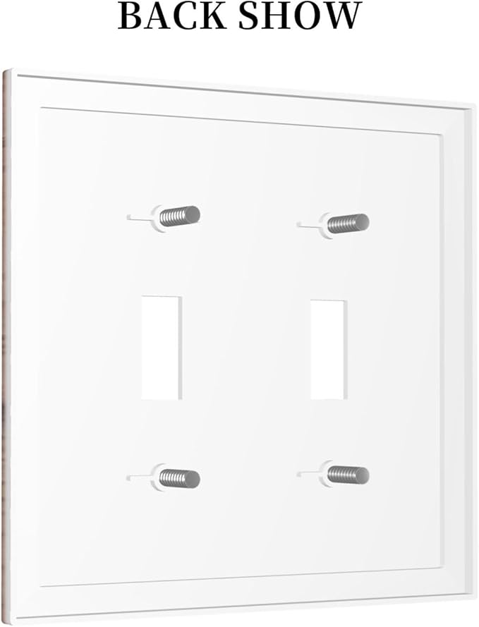 Rustic Brown Dark Wood Texture Printing Decorative Switch Plates 2 Gang Double Toggle Outlet Light Switch Cover Wall Plate Electrical Faceplate For Farmhouse Cabin Decor