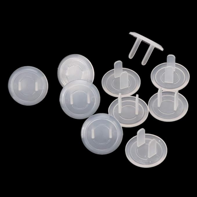 10pcs White Power Socket Plugs Protector Cover,Protection Anti Electric Shock Electrical Outlet Cover Plate,Protection Anti Electric Shock for Baby Safety Guard,Electrical Safety Safety