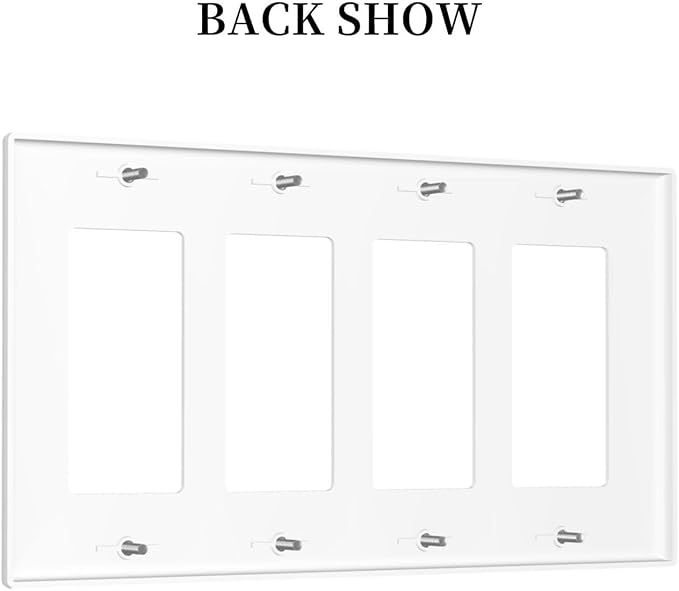 Cat Quad Rocker Wall Plate Decorative 4 Gang Light Switch Covers Electrical Switchplate Home Decorate Faceplat for Bathroom Bedroom Kitchen Room 4.5 x 8 Inch
