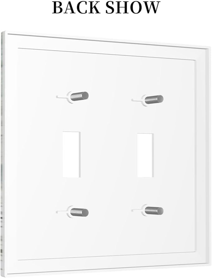 Snow Bear Fox Deer Forest Squirrel Wild Life Animal Decorative Switch Plates 2 Gang Double Toggle Outlet Light Switch Cover Wall Plate Electrical Faceplate for Farmhouse Kids Room Decor