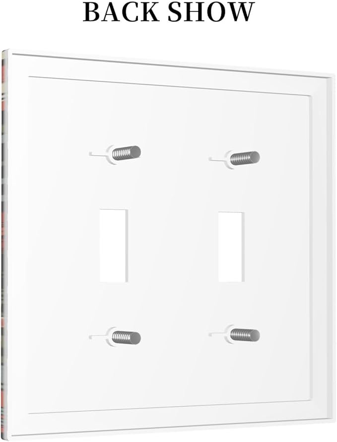 Vintage Birds Berries Mid Century Floral Flower Decorative Switch Plates 2 Gang Double Toggle Outlet Light Switch Cover Wall Plate Electrical Faceplate for Bedroom Living Room Decor