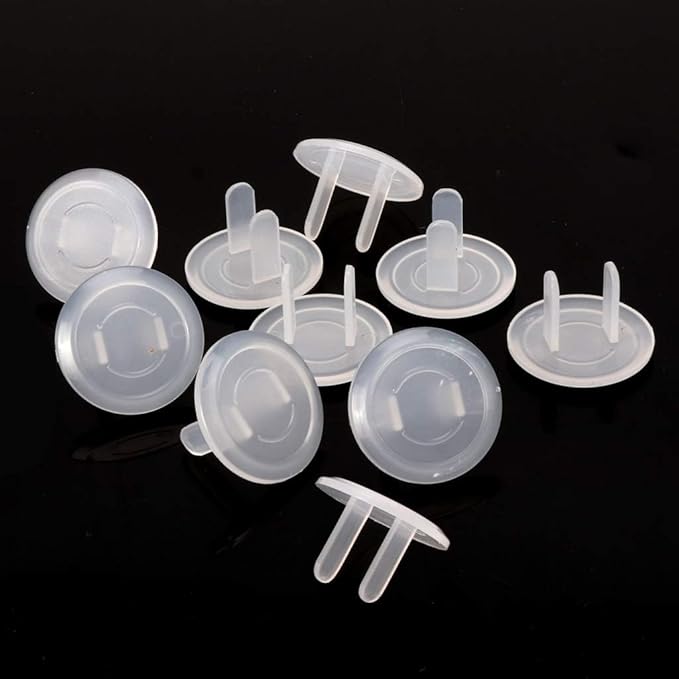 10pcs White Power Socket Plugs Protector Cover,Protection Anti Electric Shock Electrical Outlet Cover Plate,Protection Anti Electric Shock for Baby Safety Guard,Electrical Safety Safety