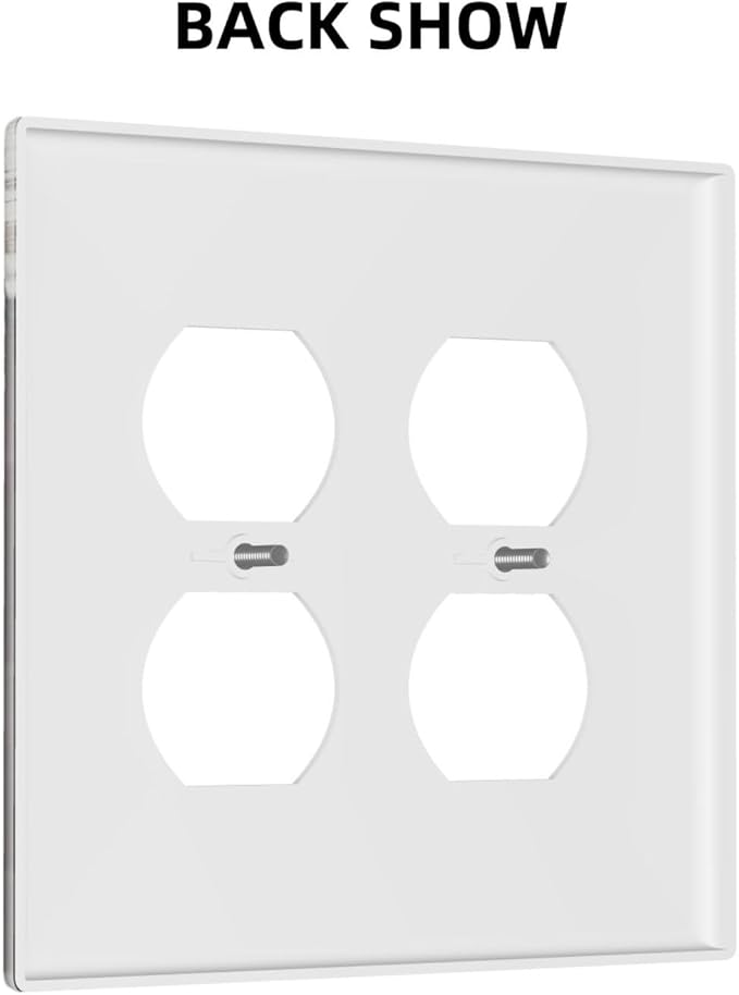 Decorative Outlet Covers Rustic Deer Hunting Forest Grey Wood Plank 2 Gang Wall Plate Double Duplex Light Switch Cover Switch Plate Covers Faceplate for Bedroom Home Decor