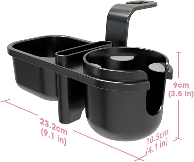 Headrest Backseat Organizer With Cup Holders, 3 in 1 Back Seat Holder With Hook, Organizer for Kids, Food Table or Sauce Holder, Car Travel Accessories