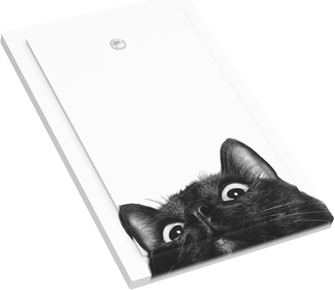 Peeping Black Cat Cute Animals Light Switch Cover Plate 1 Gang No Device Blank Electrical Wall Plates Faceplate Decorative Switch Plate for Kids Room Home Decor