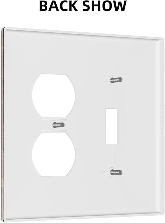 Wallplates Vintage Metal Rust Texture Peeling Paint 1 Toggle 1 Duplex Switch Plate Electrical Gfci Faceplate Decorative Light Switch Covers For Farmhouse Cabin Decor