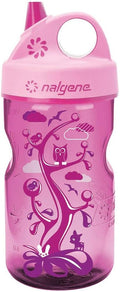Nalgene Kids Sustain Grip-N-Gulp Water Bottles Made with Material Derived from 50% Plastic Waste, Leak Proof Sippy Cup, Durable, BPA and BPS Free, Dishwasher Safe, Reusable, 12 Ounces, Orange Volcano