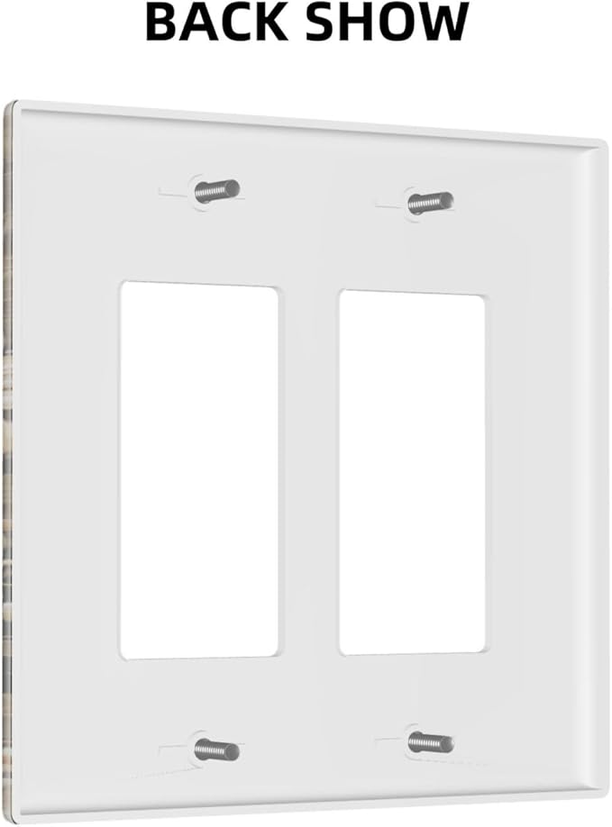 Light Switch Cover Plate Rustic Wood Butterflies Flowers Botanical 2 Gang Double Rocker Outlet Covers Decorative Switch plates Electrical Wall Plates GFCI Receptacle for Farmhouse Cabin Decor
