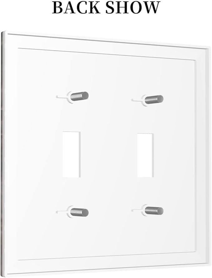Fall Western Farmhouse Cow Double Toggle Light Switch Cover Plate Decorative Country Barn door Blue Truck 2 Gang Wall Plate Electrical Faceplate Switchplate for Bathroom Home Living Room Decor