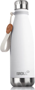 Insulated Water Bottles 17oz Stainless Steel Sports Water Bottles Cola Shape Metal Flask with Detachable Carry Rope, Keep Cold for 24 Hours and Hot for 12 Hours