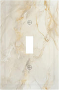 Light Switch Cover Plate Beige Gold Marble Abstraction Morden Art 1 Gang Single Toggle Decorative Switch Plates Wall Plates Electrical Faceplate Socket Covers for Kitchen Bathroom Decor