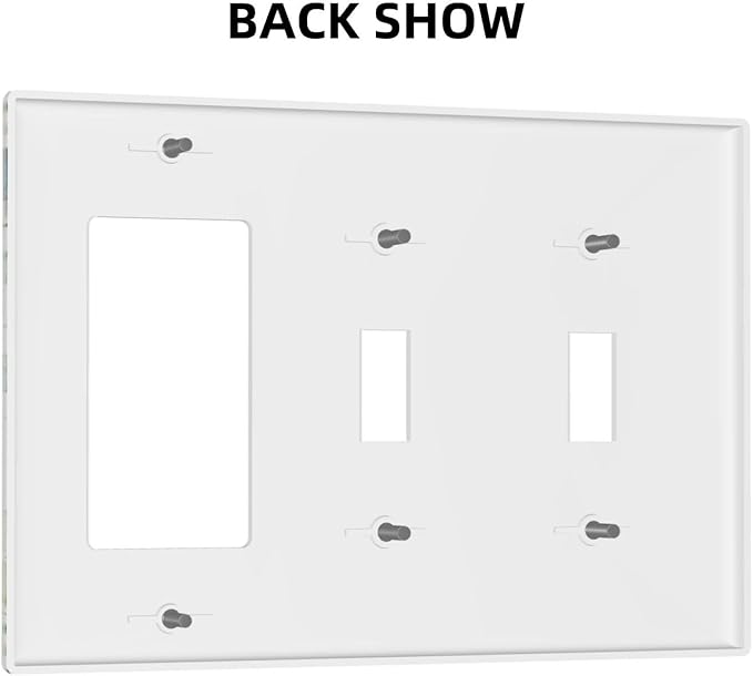 Green Olive Sage Eucalyptus Leaves 3-Gang 2-Toggle 1-GFCI/Decorator Combination Light Switch Decorative Triple Combo Device Switches/Rocker Outlet Covers and Wall Plate