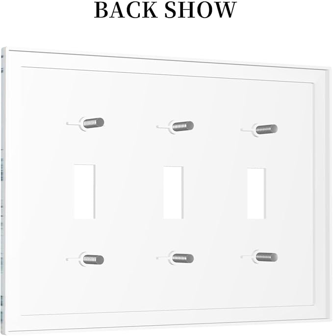 Decorative Switch Plates Teal Blue Ocean Sea Turtle Seabed Plants 3 Gang Wall Plate Faceplate Triple Toggle Light Switch Cover Electrical Wall Panels for Bathroom Kids room Decor