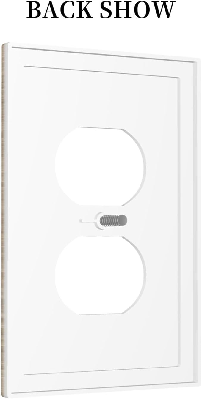 Outlet Covers Light Brown Wood Grain 1 Gang Duplex Light Switch Cover Plate Decorative Switch Plate Covers Electrical Socket Cover for Farmhouse Cabin Decor