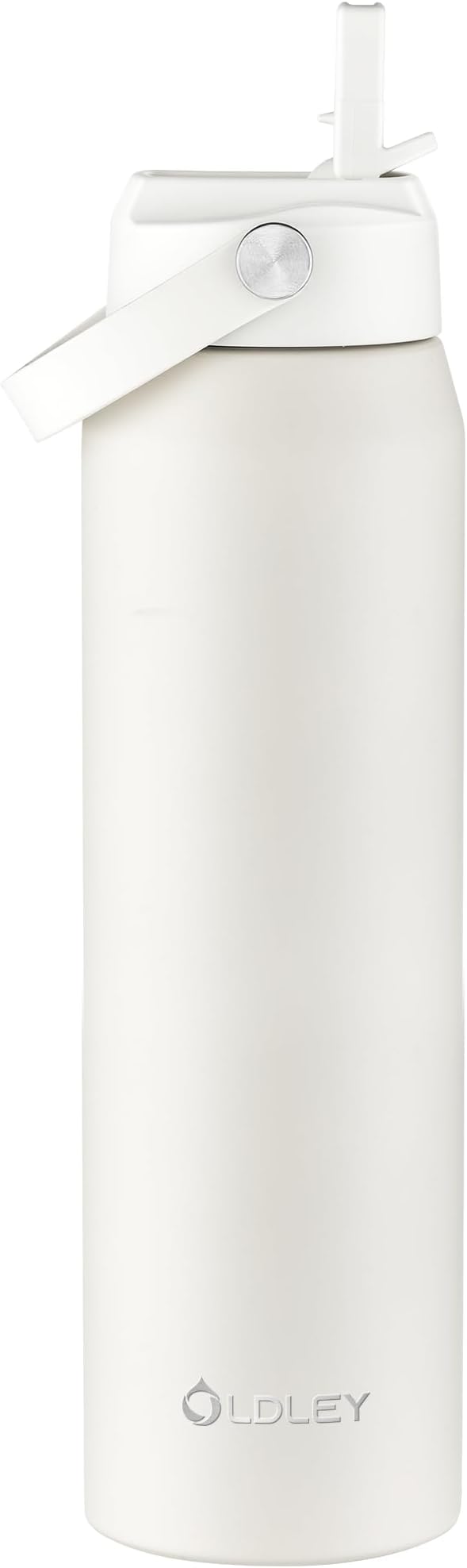 Oldley 32oz Insulated Water Bottle with Straw, Stainless Steel Water Bottle for Sports, Travel, School, BPA-Free Sports Bottles for Adult Kids, Leak-Proof, Beige