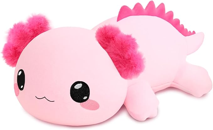 TOYSYM Weighted Stuffed Animals, 1.6 lbs Axolotl Stuffed Animal with Weighted Beads, Cute Plush Toy Pillow Gifts for Adults Kids Boys Girls