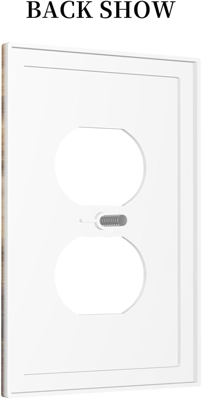 Outlet Covers Vintage Rustic Country Brown Wood 1 Gang Duplex Light Switch Cover Decorative Switch Plates Electrical Receptacle Faceplate Wall Plate For Farmhouse Cabin Decor