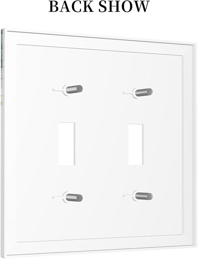 Colorful Plant Flower Sage Eucalyptus Leaves Decorative Switch Plates 2 Gang Double Toggle Outlet Light Switch Cover Wall Plate Electrical Faceplate for Bedroom Living Room Decor