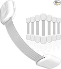 Cabinet Locks Baby Proofing No Drill, Door Locks for Kids Safety, Baby Safety Products Adjustable Strap Locks for Child & Toddlers, Drawer, Fridge, Oven Lock Child Safety 10 Pack with 3M Adhesives