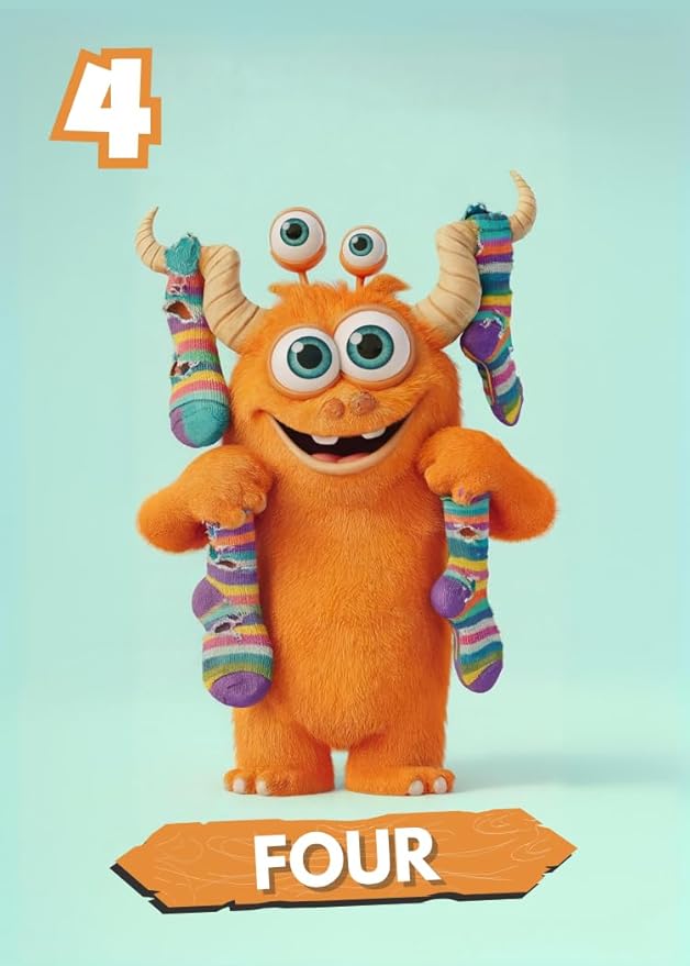 Trash Monsters - Card Game, Easy Number Sequencing Game with Fun Monsters | Ages 3 and up | Kids & Family Nights | Simple to Learn