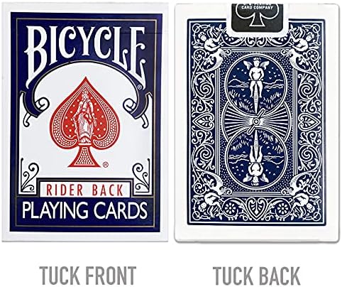 Bicycle Rider Back Standard Index Playing Cards, 12 Pack Bulk Set, Classic Poker Size Decks of Cards for Poker, Blackjack, Rummy, and Family Card Games, Red & Blue Backs