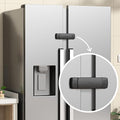 Mom's Choice Gold Awards Winner - EUDEMON 1 Pack Latest French Fridge Lock French Door Refrigerator/Freezer Lock Apply to Max 3.54"(90mm) Two Door Gap Distance for Kids & Babies,Easy to Install(Black)