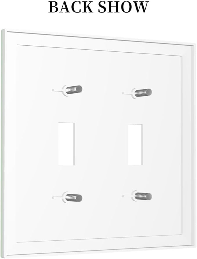 Green Decorative 2 Gang Toggle Outlet Light Switch Cover Double Device Wall Plate Electrical Faceplate Dual Device Switchplate