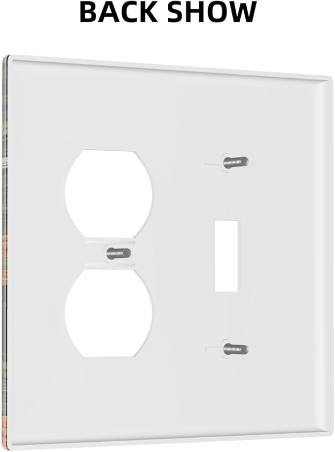 Light Switch Cover Plate William Morris Orange Flowers Rustic Leaves Floral 2 Gang Decorative Switch Plates 1 Toggle Duplex Combo Outlet Covers GFCI Wall Plates for Bathroom Bedroom Decor