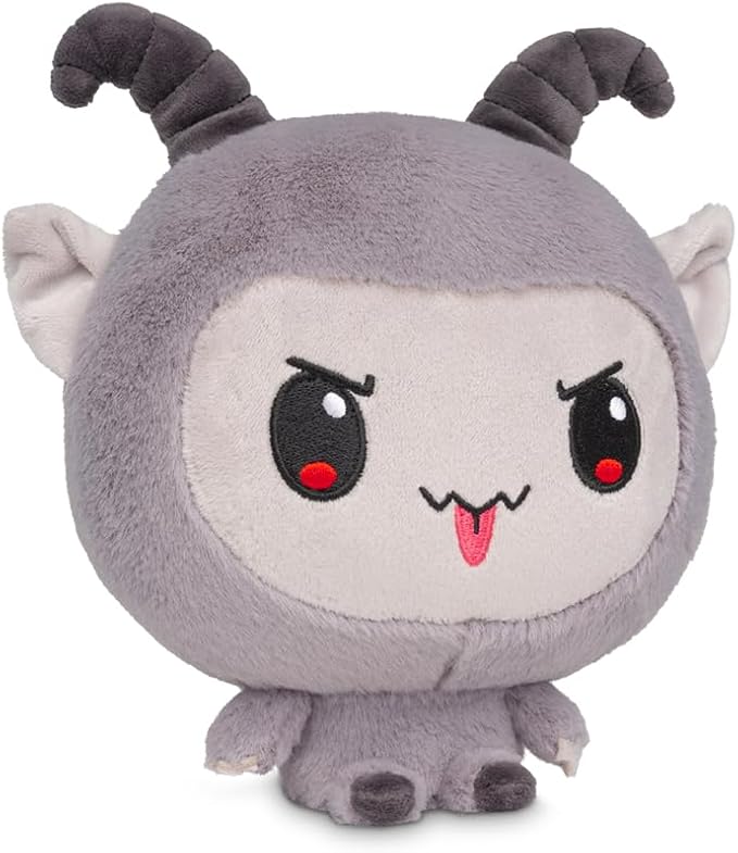TeeTurtle Cloudheads Krampus Plush - 5-Inch Holiday Stuffed Animal with Embroidered Details - Soft Cuddly Plush Toys for Kids, Teens, and Adults