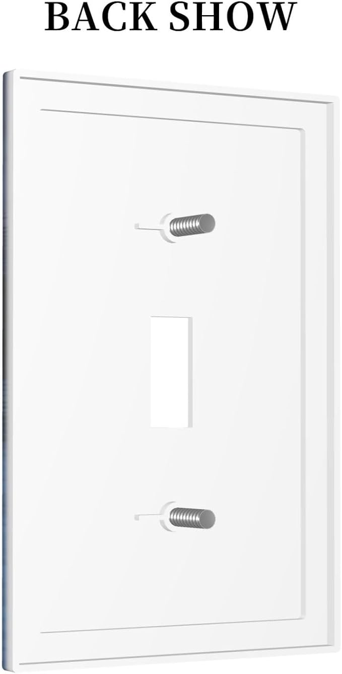 Snow Mountain Aurora Waterfalls Rivers Forest Decorative Light Switch Cover 1 Gang Single Toggle Device Electrical Faceplate Switchplates Decorator Outlet Wall Plate for Bedroom Living Room Decor