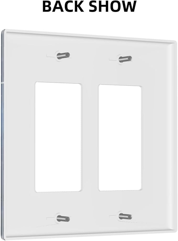 Outlet Covers Galaxy Starry Sky Universe Sparkle Stars 2 Gang Double Rocker Light Switch Cover Plate Decorative Wall Plate GFCI Socket Cover Electrical Switch Plate Covers for Bathroom Bedroom