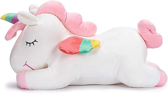 Unicorn Stuffed Animal, Soft Unicorn Plush Hugging Pillow Toy Gifts for Kids (White, 31.4 in)