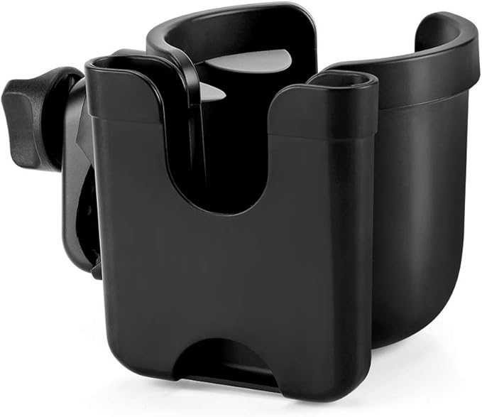 Accmor Stroller Cup Holder with Phone Holder, Bike Cup Holder, Universal Cup Holder for Uppababy Nuna Doona Strollers, 2-in-1 Cup Phone Holder for Stroller Bike Accessory