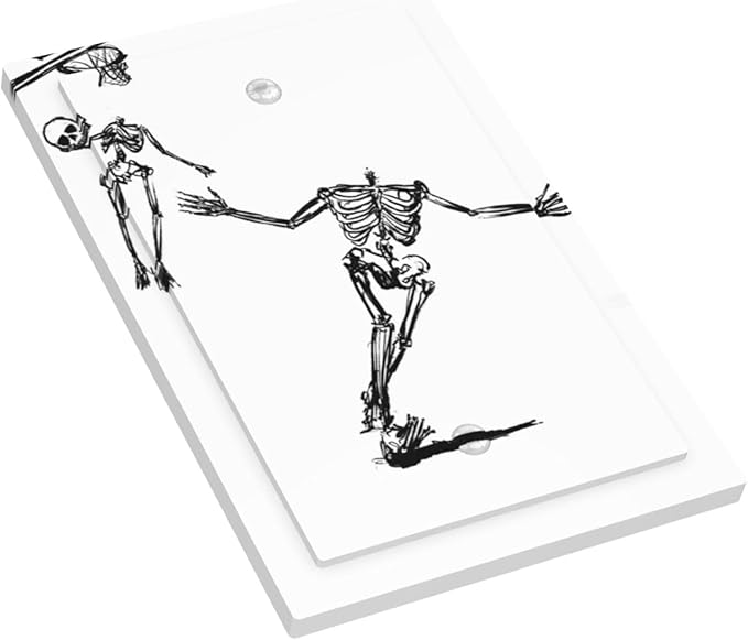 Light Switch Cover Plate Skeleton Basketball Funny Skull Stick Figure 1 Gang No Device Blank Electrical Wall Plates Faceplate Decorative Switch Plate For Home Office Decor