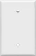 ENERLITES Blank Device Wall Plate, Jumbo Blank Covers, Over-Size 1-Gang 5.5" x 3.5", Unbreakable Polycarbonate Thermoplastic, 8801O-W, White