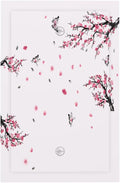 Pink Watercolor Cherry Blossom Flowe Tree Branch Floral Light Switch Cover Plate 1 Gang No Device Blank Electrical Wall Plates Faceplate Decorative Switch Plate Covers for Bedroom Living Room Decor