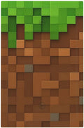 Pixel Style Gamer Themed Grass Block Light Switch Cover Plate 1 Gang No Device Blank Electrical Wall Plates Faceplate Decorative Switch Plate Covers for Kids Room Office Home Decor