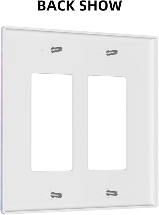 Outlet Covers Rainbow Sky with Clouds 1 Gang Duplex Light Switch Cover Plate Decorative Wall Plates Electrical Switchplate Receptacle for Bathroom Home Decor（2 Pack）