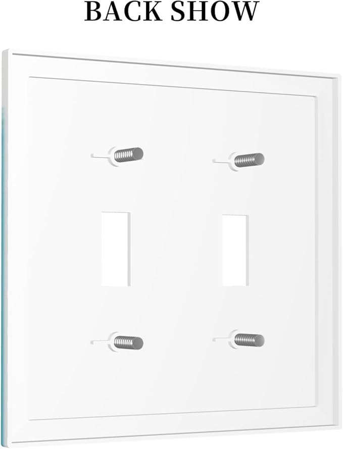 Beach Shark Oceanjaws Movie Vintage Look Decorative Switch Plates 2 Gang Double Toggle Outlet Light Switch Cover Wall Plate Electrical Faceplate for Bathroom Kids Room Decor